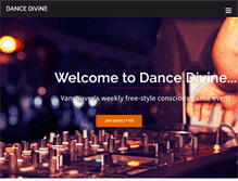 Tablet Screenshot of dancedivine.ca